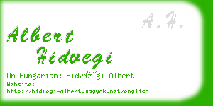 albert hidvegi business card